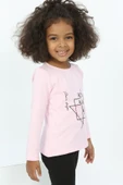 Toontoy Kız Bebek Çiçekli Yazı Nakışlı Tişört - 11