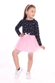 Toontoy Kız Çocuk Çiçek Desenli Tüllü Elbise - 6