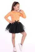 Toontoy Kız Çocuk Çiçek Desenli Tüllü Elbise - 1