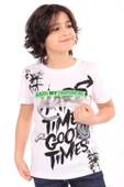 Toontoy Erkek Çocuk Önü Süs Cepli Yazı Baskılı Tişört - 9