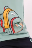 Toontoy Erkek Çocuk Çantalı Yazı Baskılı Eşofman Takım - 12