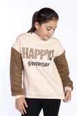 Toontoy Kız Çocuk Peluş Detaylı Baskılı Sweatshirt - 12