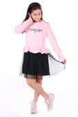 Toontoy Kız Çocuk Toontoy Girl Nakışlı Tüllü Elbise - 1
