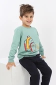 Toontoy Erkek Çocuk Çantalı Yazı Baskılı Eşofman Takım - 11