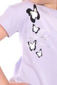 Toontoy Kız Bebek Varaklı Kelebek Baskılı Tişört - 4