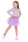 Toontoy Kız Çocuk Çiçek Desenli Tüllü Elbise - 5