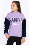 Toontoy Kız Çocuk Peluş Detaylı Baskılı Sweatshirt - 2