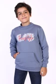 Toontoy Erkek Çocuk Kanguru Cepli Baskılı Sweatshirt - 1