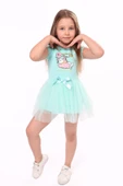 Toontoy Kız Çocuk Baskılı Elbise - 1