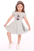 Toontoy Kız Çocuk Bisiklet Yaka Zebra Baskılı Elbise - 6