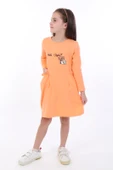 Toontoy Kız Çocuk Baskılı Elbise - 4