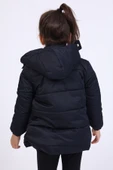 Toontoy Kız Çocuk Su İtici Kapüşonlu Fermuarlı Cepli Mont - İçi Suni Kürklü - 6