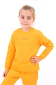 Toontoy Kız Çocuk Relax Fit Bisiklet Yaka Hafif Düşük Omuz Nakış Baskılı Sweatshirt - 3 İplik Şardonlu thumbnail 8