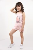 Toontoy Kız Bebek Baskılı Şortlu Takım - 1