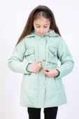 Toontoy Kız Çocuk Kapüşonlu İçi Kürklü Mont - 4