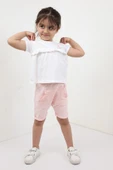 Toontoy Kız Çocuk Nakışlı Şortlu Takım - 2