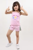 Toontoy Kız Bebek Baskılı Şortlu Takım - 1