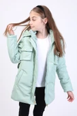 Toontoy Kız Çocuk Kapüşonlu İçi Kürklü Mont - 6