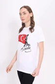 Toontoy Unisex Bisiklet Yaka Atatürk Baskılı Tişört - 3