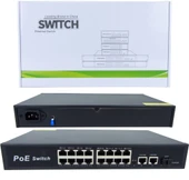 İRONSTAR IRS162 16+2 PORT +1 SFP 10/100 MEGABİT POE SWİTCH - 1