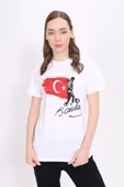 Toontoy Unisex Bisiklet Yaka Atatürk Baskılı Tişört - 1