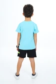 Toontoy Erkek Çocuk  Yakası Baskılı Şortlu Takım - 9