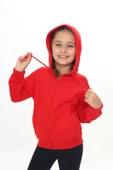 Toontoy Kız Çocuk Kapüşonlu Fermuarlı Cepli Düşük Omuz Örme Hırka - 2 İplik - 11