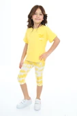 Toontoy Kız Çocuk Batik Desen Have Fun Yazı Baskılı Kaprili Takım - 6