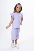 Toontoy Kız Çocuk Kol Güpür Detaylı Kaprili Takım - 8