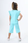 Toontoy Kız Çocuk Kol Güpür Detaylı Kaprili Takım - 7