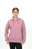 Toontoy Kız Çocuk  Kirli Dikişli Kapüşonlu Hırka - 1