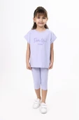 Toontoy Kız Çocuk Beautıful Baskılı Kaprili Takım - 1