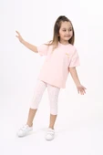 Toontoy Kız Çocuk Göğsü Cute Chamomle Baskılı Kaprili Takım - 3