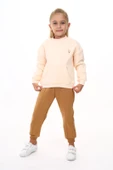 Toontoy Kız Çocuk Yarım Balıkçı Yaka Göğsü Nakışlı Eşofman Takım - 2