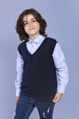 Toontoy Erkek Çocuk Süveterli Okul Gömlek - 2