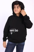 Toontoy Erkek Çocuk Kapüşonlu Kanguru Cepli Baskılı Sweatshirt - 4