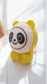 Sevimli Panda Bebek Çocuk Odası Gece Lambası, Prize Tak Çalıştır Anahtarlı, 2 Watt Beyaz Işık Ledli - 1
