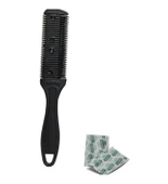 Jiletli Tarak Saç Sakal Düzleştirici Kırık Toplama Tarağı - 2 Adet Jiletli thumbnail 2