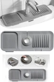 Elastik Mutfak Banyo Musluk Matı Düzenleyici Kaydırmaz Taban Organizer Lavabo Kenar Matı - 1