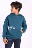 Toontoy Erkek Çocuk Kapüşonlu Kanguru Cepli Baskılı Sweatshirt - 7