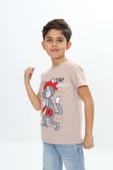 Toontoy Erkek Çocuk Kaykay Kedi Baskılı Tişört - 1
