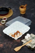 30 Yumurta Kapasiteli Yumurta Saklama Kabı -Kapaklı Pratik Yumurta Saklama Kutusu-Yumurta Organizeri - 5