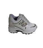 YAZKIŞ Kadın Siyah Beyaz Yanı Taşlı İçten 8Cm Topuklı Fashıon Spor Ayakkabı thumbnail 16