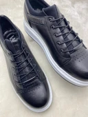 VOYAGER 4190 SİYAH BEYAZ TABANLI ERKEK DERİ CASUAL AYAKKABI thumbnail 8