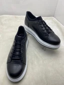 VOYAGER 4190 SİYAH BEYAZ TABANLI ERKEK DERİ CASUAL AYAKKABI thumbnail 2