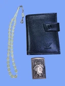 3 lü set cüzdan kedi gözü tesbih gazlı çakmak - 1