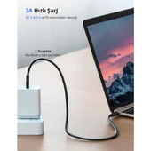 Ugreen 60518 USB-C to USB-C QC/PD 18W 1M Hızlı Şarj Kablosu - 7