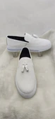 ÇİĞDEM GERÇEK DERİ ÖNÜ PÜSKÜLLÜ BEYAZ TABAN ERKEK AYAKKABI(GOES723) thumbnail 6