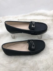 ÇİĞDEM SİYAH ÖNÜ TAŞ DETAYLI KADIN BABET thumbnail 1