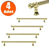 Akbatı Çekmece Dolap Dolabı Kulpu Kulbu (224 MM-22.4 CM) Gold Rustik Kulp (4 ADET) Mobilya Mutfak - 1